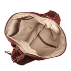 Hobo Tasche aus 100% echtem Leder, Größe 40,6x12,7x33 cm, Weinrot image number 7