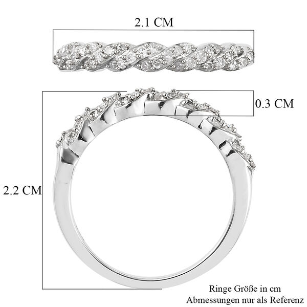 Diamant Ring 925 Silber platiniert  ca. 0,20 ct image number 7