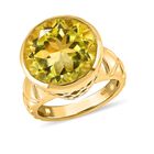 Ouro Verde-Quarz Ring, 925 Silber vergoldet (Größe 17.00) ca. 9.26 ct image number 3