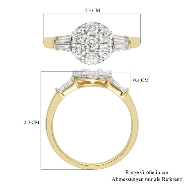 ILIANA - Diamant-Ring, IGI zertifiziert SI G-H, 750 Gelbgold  ca. 1,00 ct image number 6