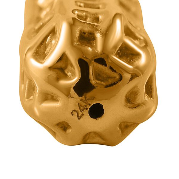 Italienischer Erdnuss-Nugget-Anhänger in 999 Gold image number 4