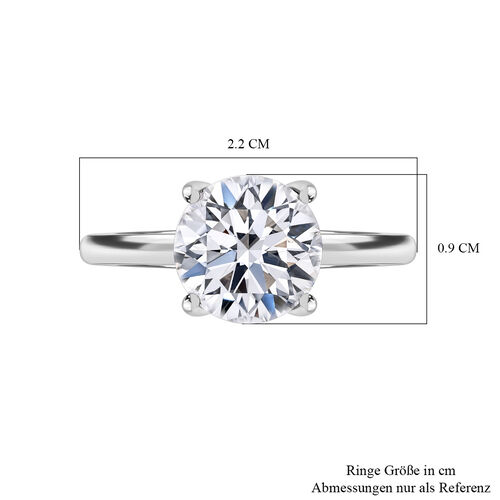 LUXURIANT DIAMOND- SGL zertifizierter VS-EF Labor Rundschliff Diamant Ring in 950 Platin - 2 ct. image number 6