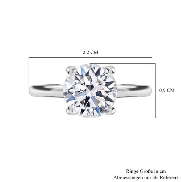 LUXURIANT SGL zertifizierter VS-EF Labor Rundschliff Diamant Ring in 950 Platin - 2 ct. image number 6