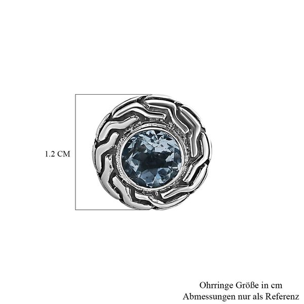 Royal Bali Kollektion - Himmelblaue Topas-Ohrringe - 2,14 ct. image number 4
