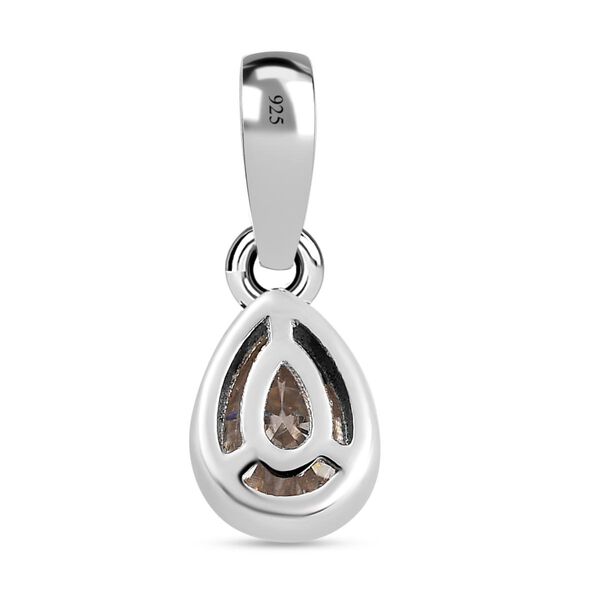 88 Facetten Moissanit-Anhänger, 925 Silber platiniert ca. 0.87 ct image number 5