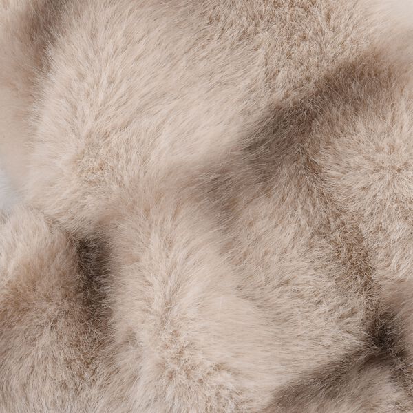 Flauschige Fäustlinge mit Kunstfell und Strickbündchen, Einheitsgröße, Beige image number 4