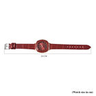 Strada - Elegante Damen-Uhr, PU-Leder Armband, wasserdicht, japanisches Uhrwerk, Rot image number 6