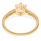 LUSTRO STELLA - Weißer Zirkonia Ring 925 Silber vergoldet image number 4
