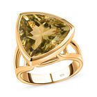 AAA Ouro Verde-Quarz Ring, 925 Silber vergoldet, (Größe 19.00), ca. 11.39 ct image number 3