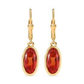 Padparadscha Triplett Quarz Ohrringe - 4,62 ct.
