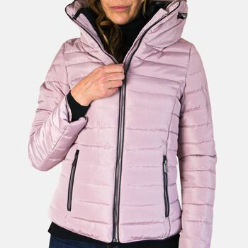 19V69 by Alessandro Versace: Winterjacke mit Kapuze, Altrosa, L