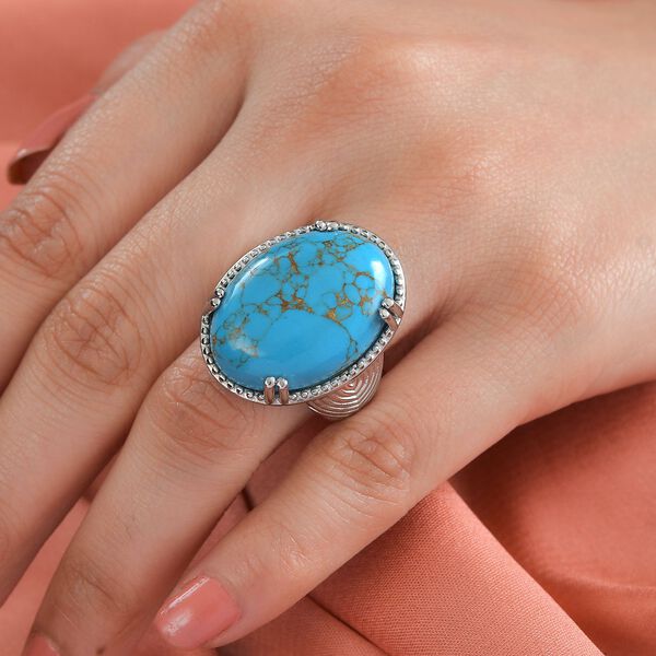 Blauer T&uuml;rkis Ring - 20,57 ct. image number 2