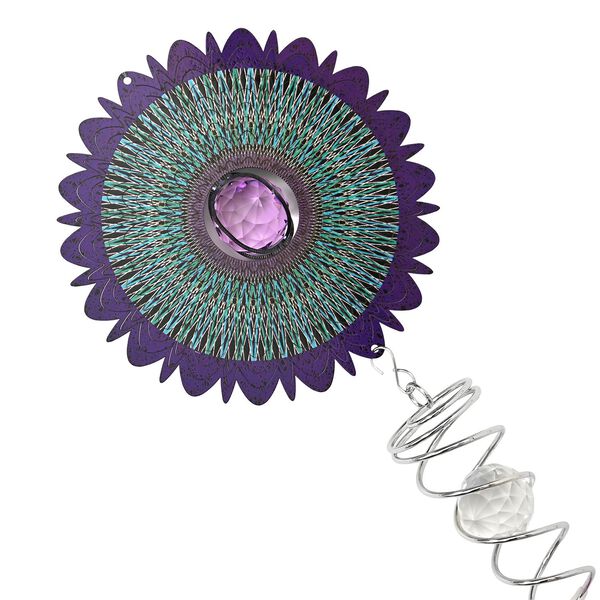 Sonnenfänger und Windrad, mehrfarbiger Kristall, 33cm, Mandala image number 3