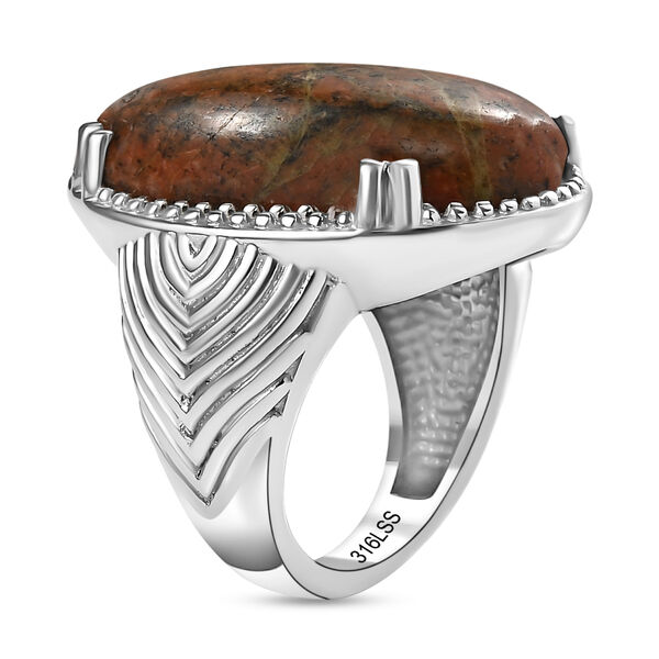 Unakite Ring - 31,31 ct. image number 4