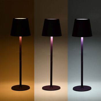 Wiederaufladbare, dimmbare Metall-Tischlampe, 11x38cm, Violett