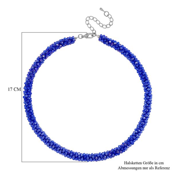 Blaue Magie Farbe Kristall-Halskette, 50+5 cm image number 5