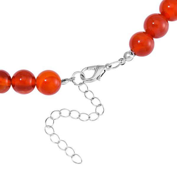 Rote Achat-Halskette, 45 cm - 330 ct. image number 4