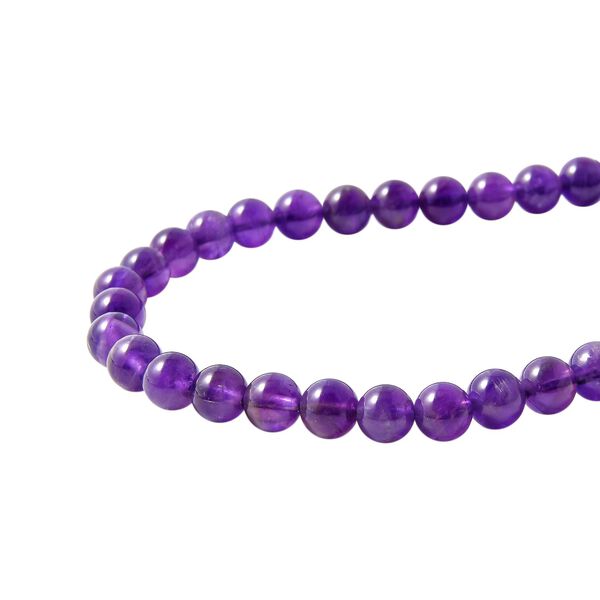 Afrikanische Amethyst Halskette, (5-7mm), ca. 45 cm, Edelstahl ca. 130.00 ct image number 3