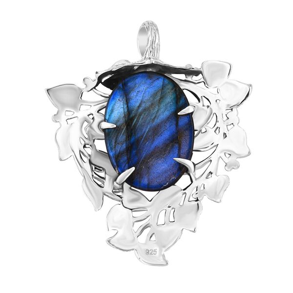Royal Bali Kollektion- Labradorit Anh&auml;nger in 925 Silber - 41 ct. image number 4