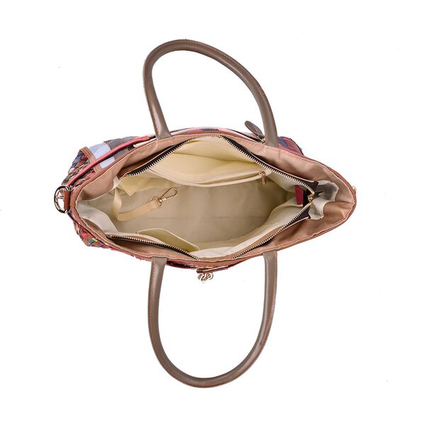 Chaos by Elsie - Echtleder Umhängetasche mit RFID und Mattem Webdesign, 34x14x25cm image number 5