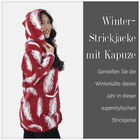 Winter-Kapuzenpullover mit 2 Taschen, Rot image number 3