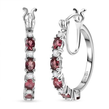 M&Uuml;NCHEN CLOSE OUT - D'Joy Cruzeiro Blush Turmalin, Moissanit Ohrringe 925 Silber rhodiniert ca. 1.85 ct