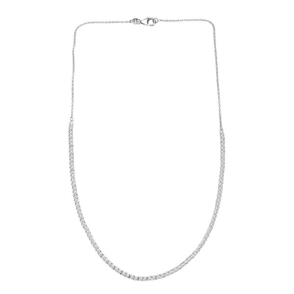 LUXURIANT VS-EF Labor Diamant 45cm Halskette, 925 Silber rhodiniert - 4,14 ct. image number 3