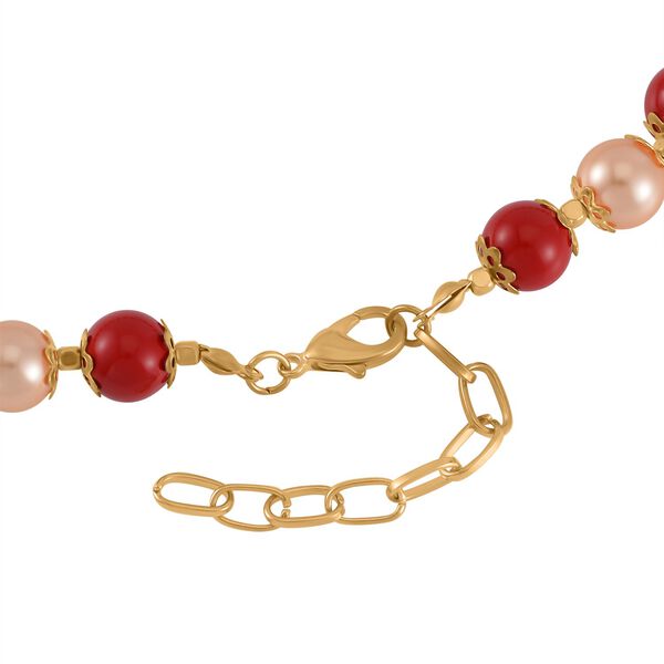 Gr&uuml;ne Muschelkernperle Schmuckset  Legierung vergoldet image number 5