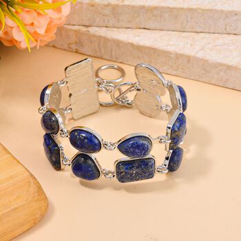 Lapislazuli Armband ca. 18 cm Legierung Standard ca. 125,00 ct.