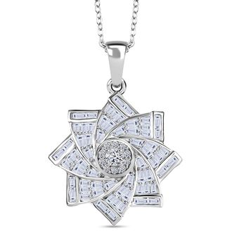 LUXURIANT SGL zertifizierter SI-GH Labor Diamant Anh&auml;nger mit 50cm Kette - 1 ct.