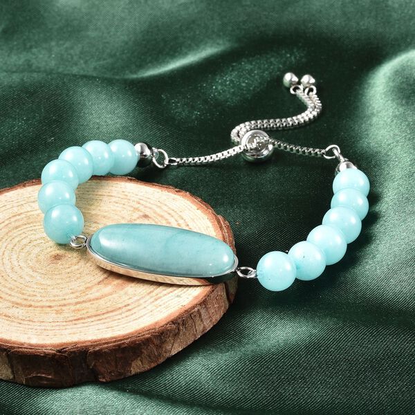 Flexibles Amazonit Bolo-Armband, 15-22 cm - 59,90 ct. image number 2