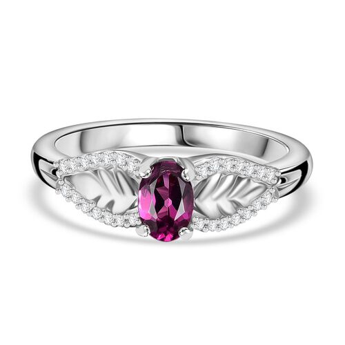 AAA Radiant Ember Granat und Zirkon Ring - 1,12 ct. image number 0