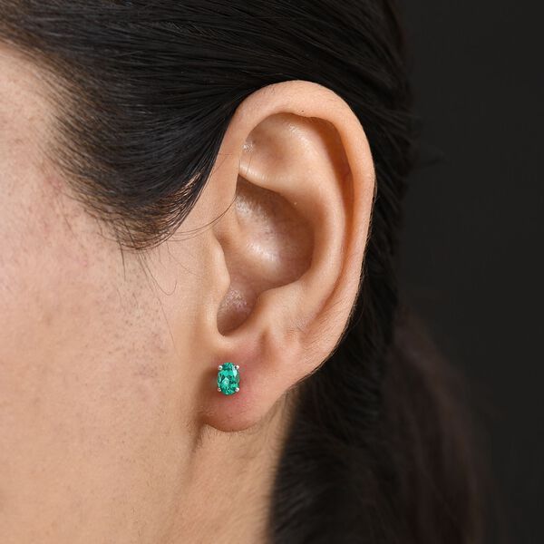 LUXURIANT AAA Labor kolumbianische Smaragd Ohrringe - 0,96 ct. image number 3