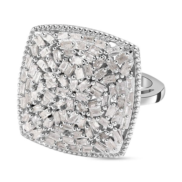 Weißer Diamant-Ring, 925 Silber platiniert (Größe 18.00) ca. 1.00 ct image number 0