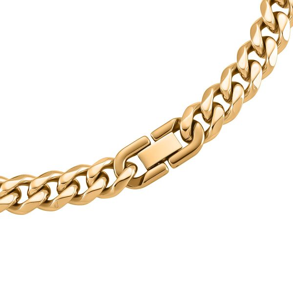 316L Edelstahl IP-Gelbbeschichtung Panzer Edelstahl Halskette ca. 45 cm ca. 56,00g image number 5