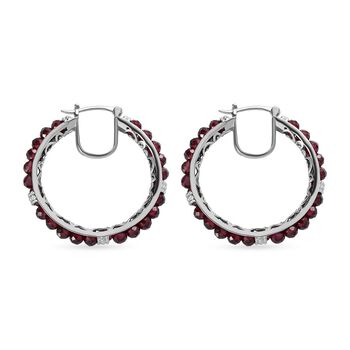 Infinity rote Granat-Ohrringe