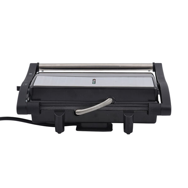 HOMESMART - 2 Scheiben-Kontaktgrill mit Antihaftbeschichtung, Gr&ouml;&szlig;e 17,5x22,5x9,5 cm, Schwarz image number 3