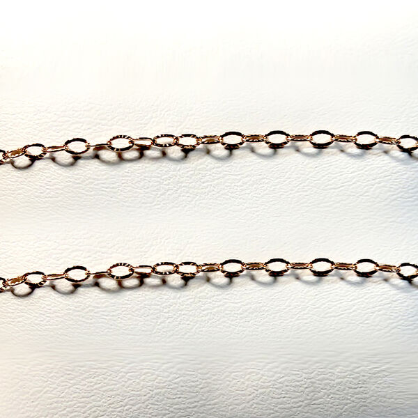 Oval Stern-Kette, ca. 76 cm, 925 Silber Ros&eacute;gold-&Uuml;berzug ca. 3,40g image number 1