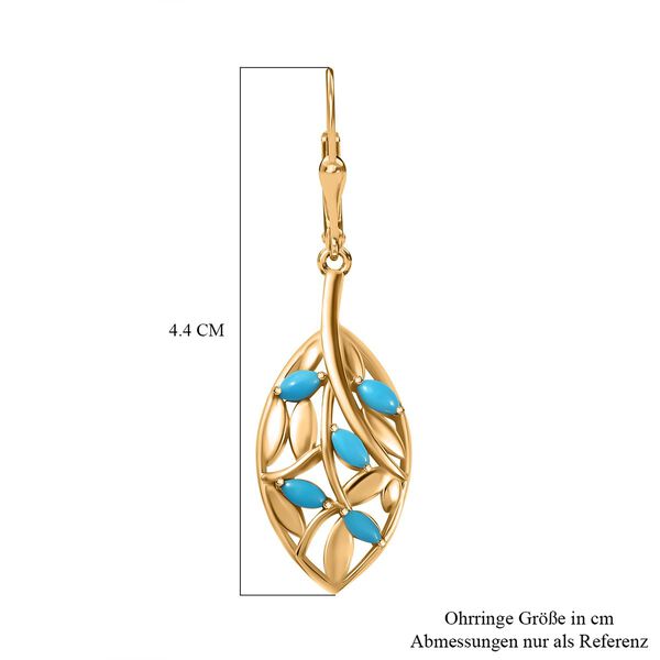 AA Sleeping Beauty T&uuml;rkis Ohrringe - 0,87 ct. image number 6