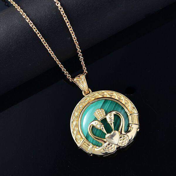 Malachit Anh&auml;nger mit 50cm Kette - 6,81 ct. image number 2