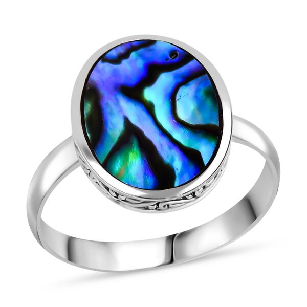 Royal Bali Kollektion - Abalone Muschel Ring in 925 Silber