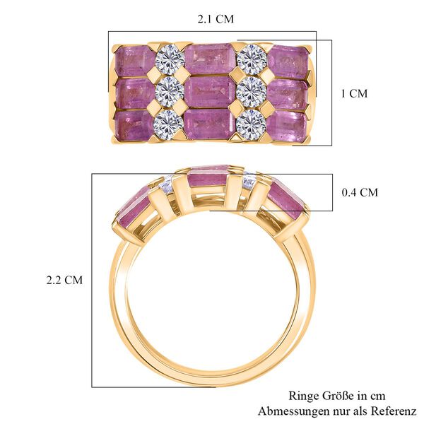 D’Joy Ilakaka Rosa Saphir und Moissanit Ring - 5,12 ct. image number 6