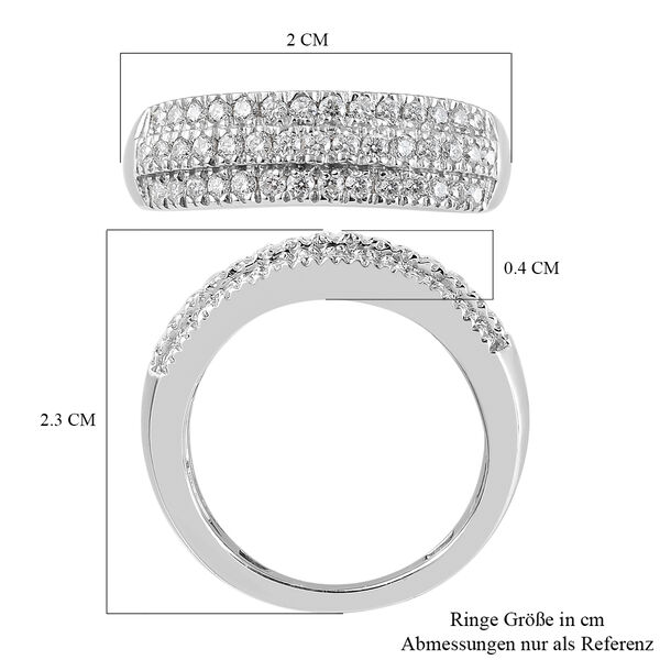88 Facetten Moissanit Ring 925 Silber platiniert  ca. 0,65 ct image number 7