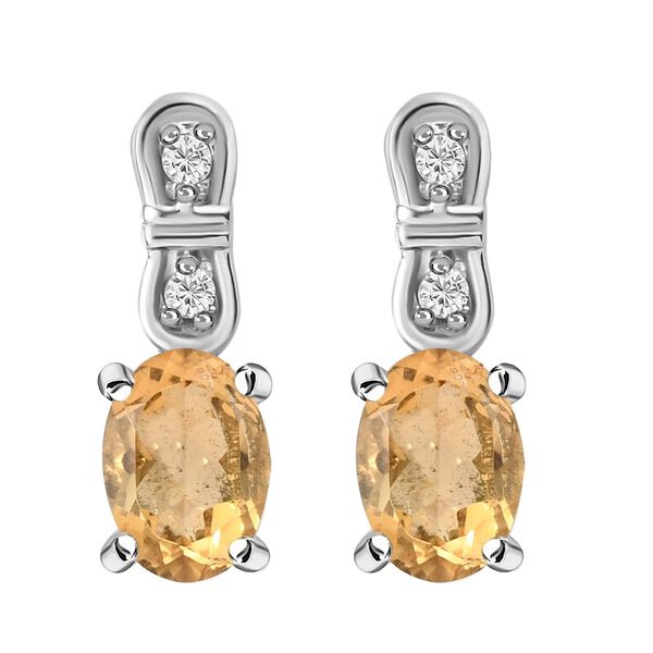 3er Set, Citrin Ohrringe, Armband, Anhänger mit Kette, Edelstahl, ca. 7.28 ct image number 10