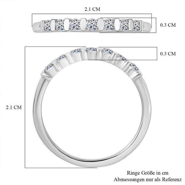 LUXURIANT SI-GH Labor Diamant Ring, 925 Silber rhodiniert - 0,20 ct. image number 7
