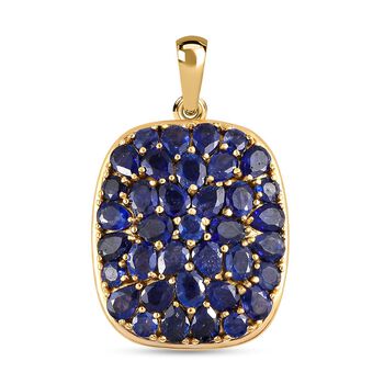 Masoala Saphir (Fissure gef&uuml;llt) Anh&auml;nger, 925 Silber vergoldet ca. 8.05 ct