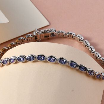 Tansanit Armband, 19 cm - 6,41 ct.