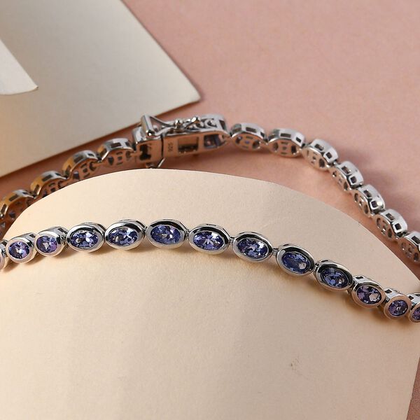 Tansanit Armband, 19 cm - 6,41 ct. image number 2