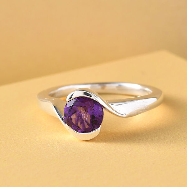 Afrikanischer Amethyst Bypass-Ring, 925 Silber  ca. 0,79 ct image number 2