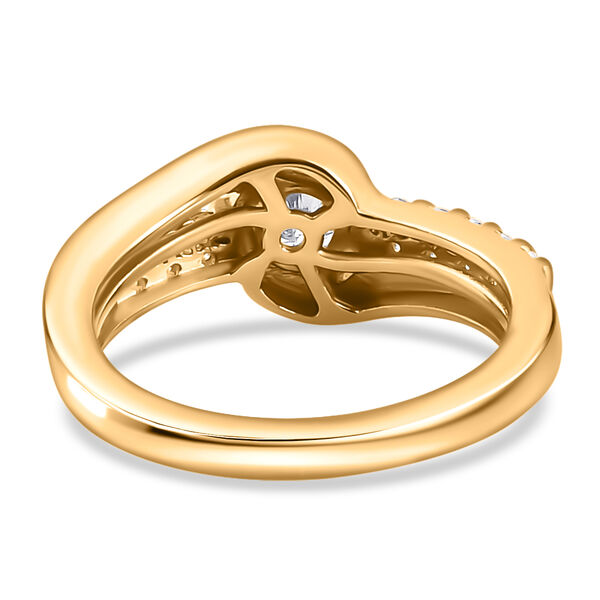 88 Facetten Moissanit Ring 925 Silber Bicolor  ca. 0,40 ct image number 6